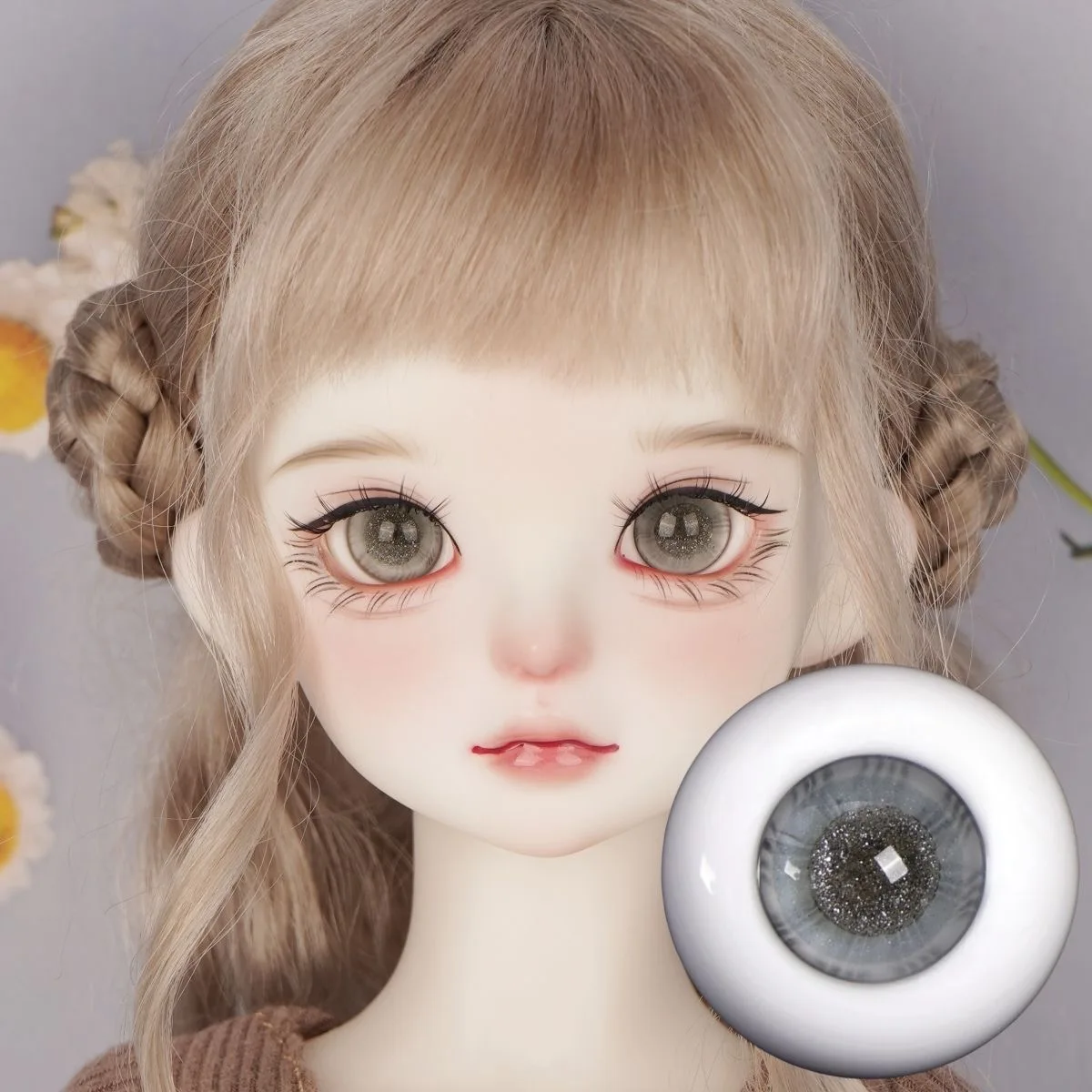 Boneca bjd globo ocular adequado para 1/3 1/4 1/6 ob11 tamanho olhos para brinquedos bonito gesso olho artesanal boneca globo ocular acessórios