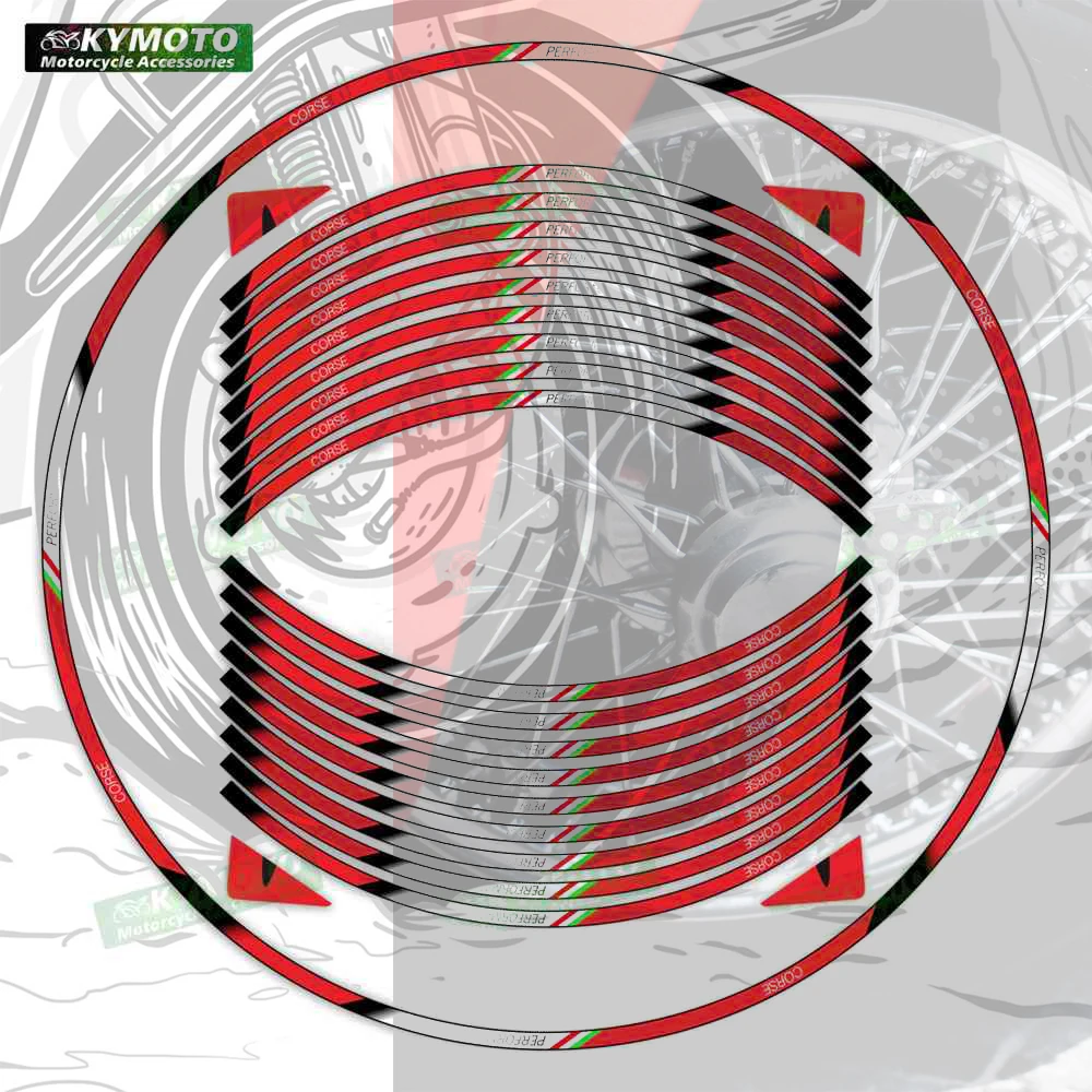 

For 748 916 996 998 749 999 750 800 851 888 900 SS reflective motorcycle accessories hub fairing decal rim sticker decoration
