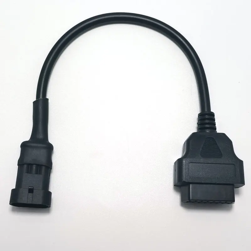 3 Pin To 16 Pin OBD2 Diagnostic Adapter Cable for Ducati SYM CFMOTO Motorcycles CAN K-Line Protocol ELM327 Fault Code Reader