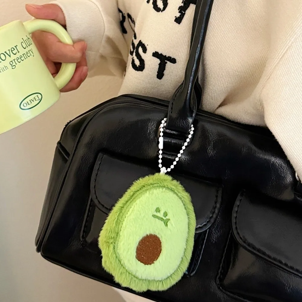 New Cartoon Fruit Plush Doll Keychain Mango Peach Banana Cute Stuffed Pendant Avocado Lemon Cherry Backpack Charm Birthday Gifts view 4