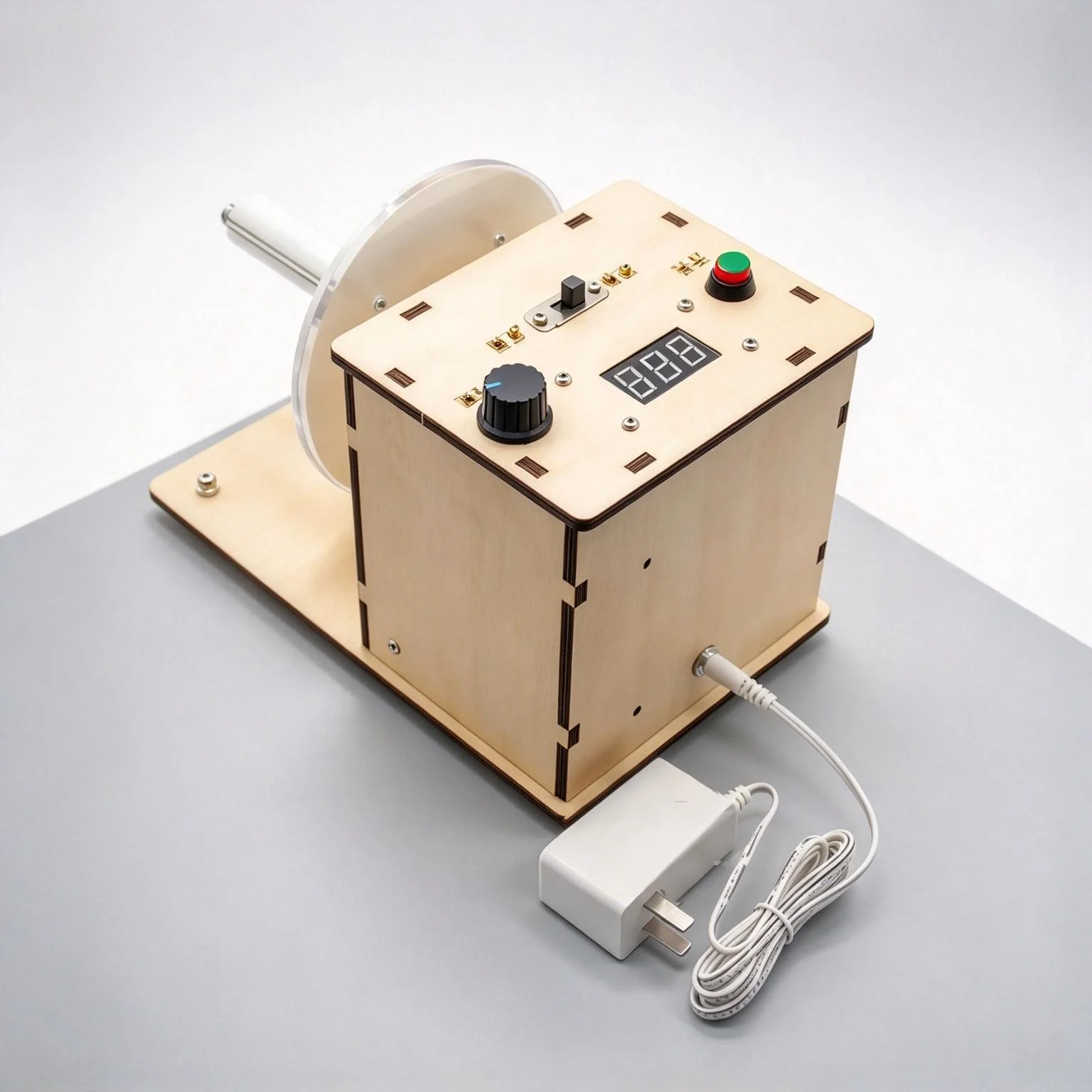 Bidirectional Automatic Label Rewinder Adjustable Speed Barcode Sticker Label Rewinding Device with Power Supply Adapter
