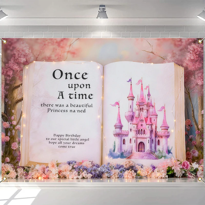 

LS Dream Garden Castle Backgrounds Cake Smash Kids Adult Photography Props Child Baby Decors Garden Floral Photo Backdrops