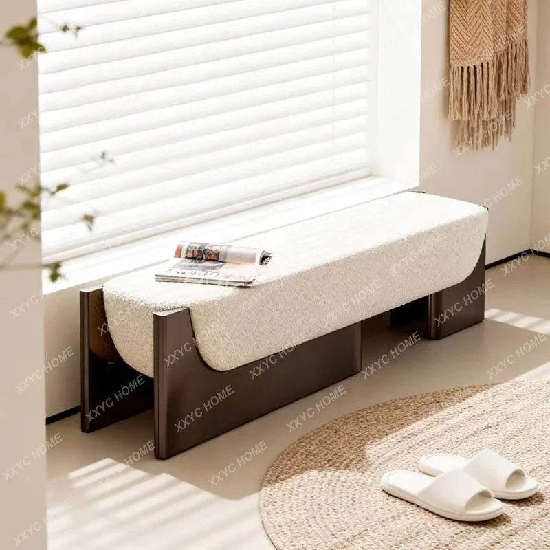 XX light luxury bedroom bedside stool modern simple bench soft bag shoe changing stool