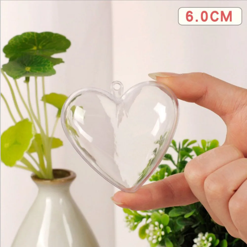 

Balls Christmas Balls 10pcs Christmas Ball Hanging Pendant Heart Shaped Transparent Heart Shaped Ball Practical