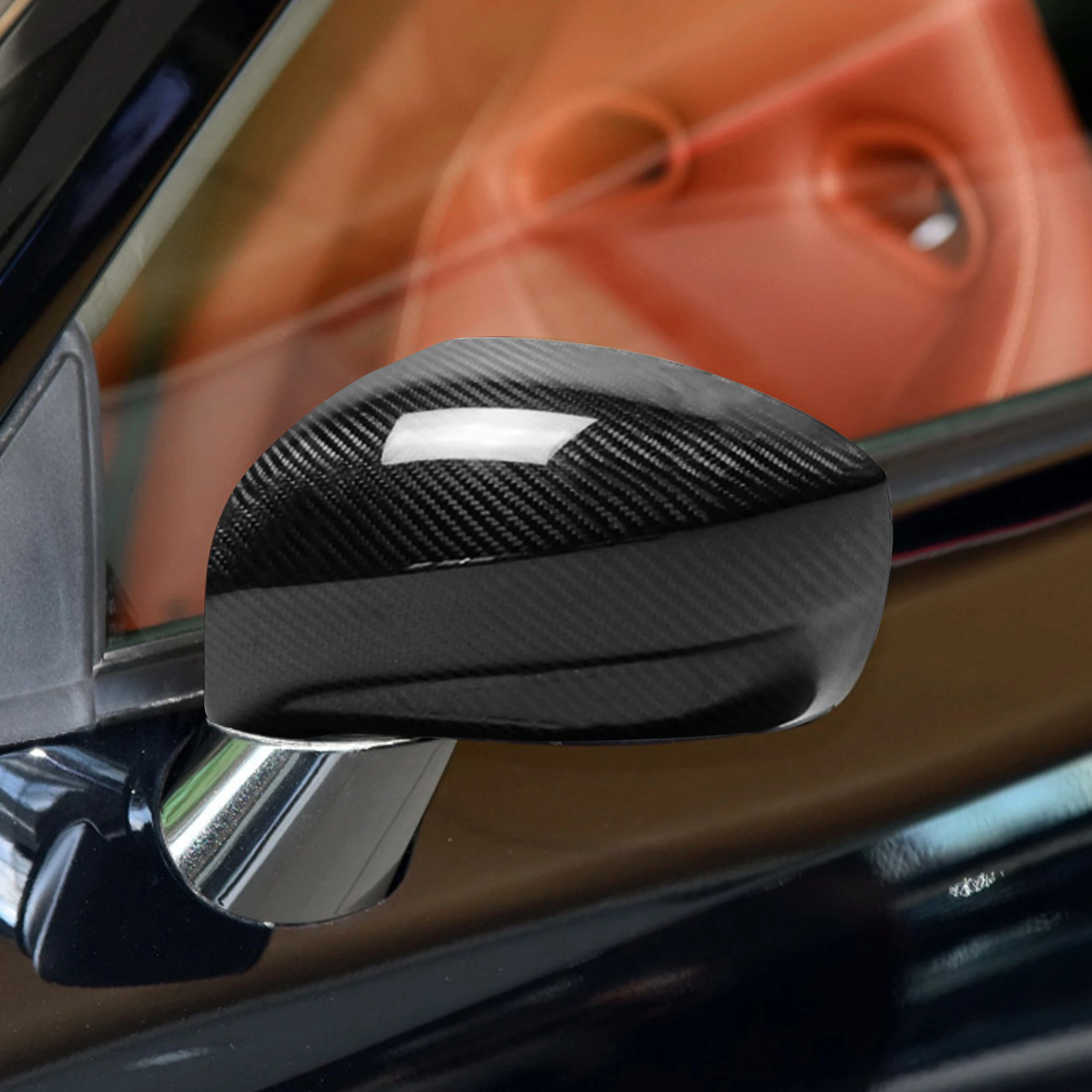 For Nissan GT-R R35 2008–2016 Real Carbon Fiber Rearview Mirror Cover Decoratives Car Modifications Retrofit  Accessories