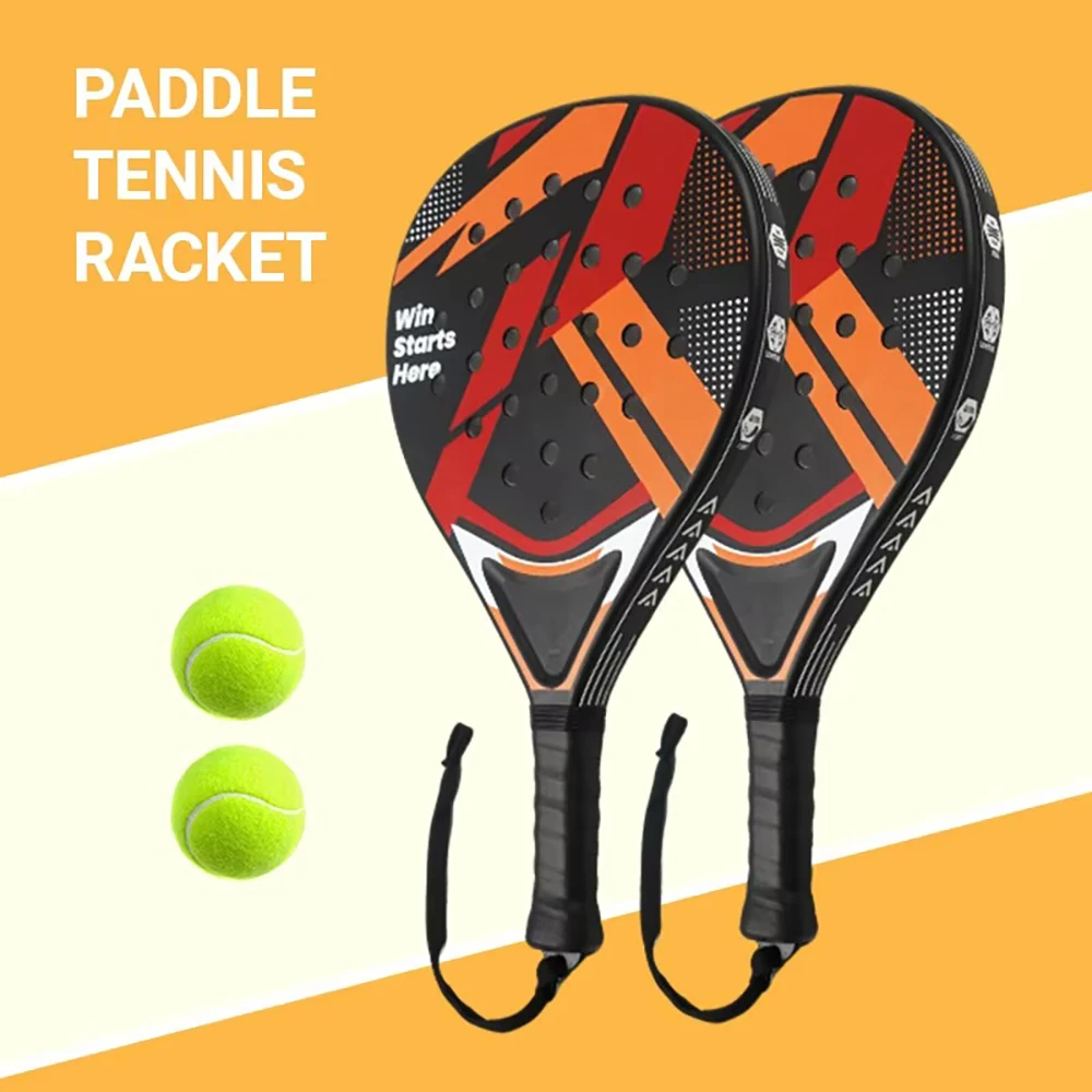 

Budget-Friendly Padel Tennis Racket for Beginners Intermediates Durable Anti-Vibration Handle Plastic Grip