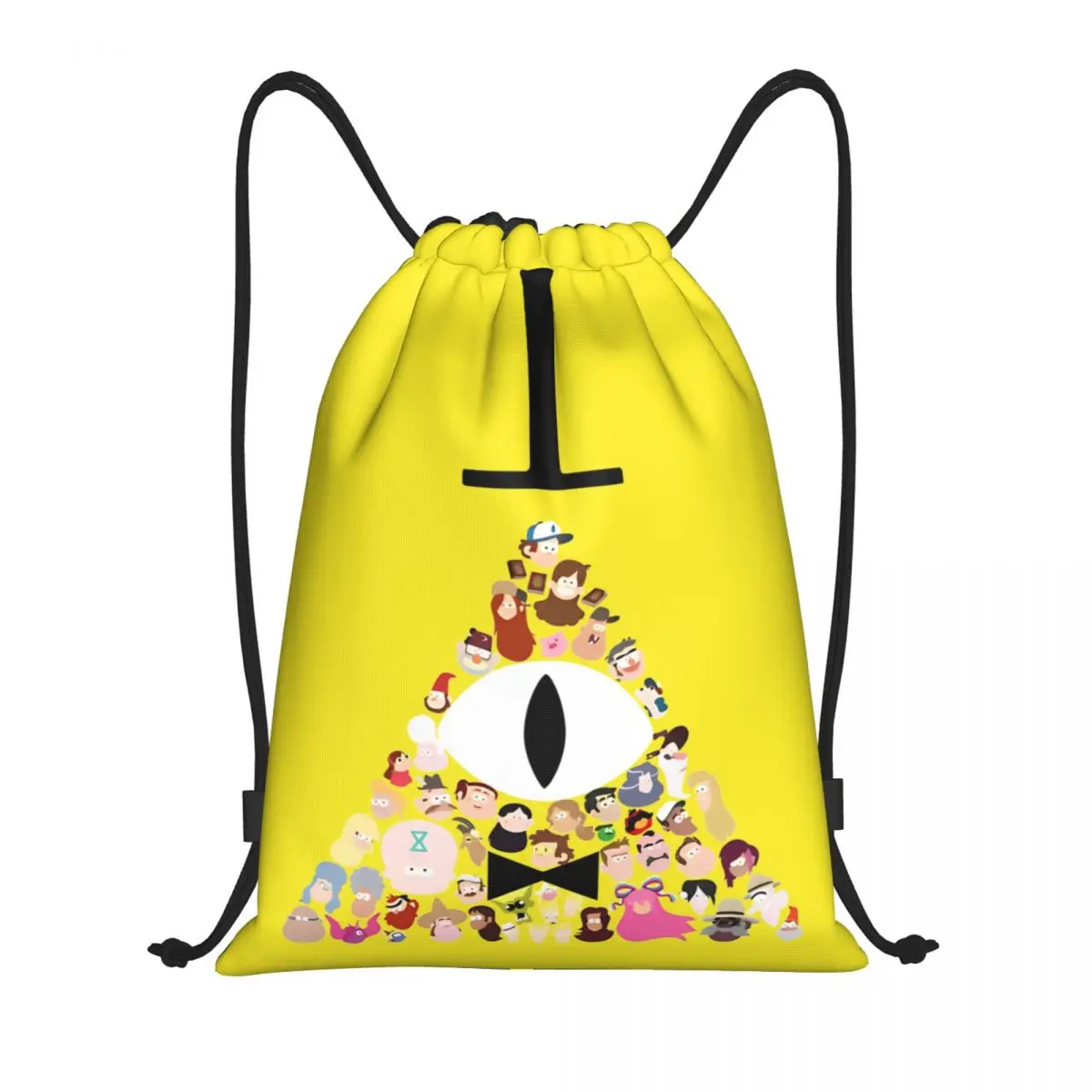 Gravity Falls Characters Bill Cipher Drawstring Backpack Gym Sports Sackpack String Bags for Exercise