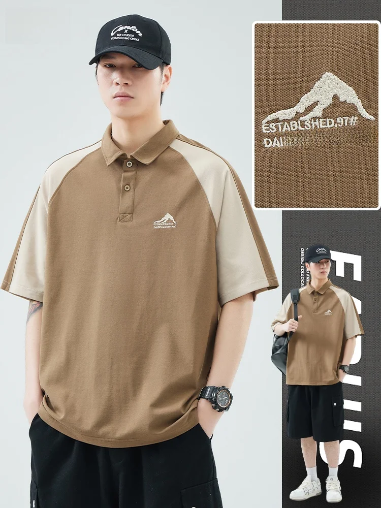 

Новинка 2025: Мужская свободная футболка из ледяного шелка от американского модного бренда, быстросохнущая, с вышивкой, премиум-класса