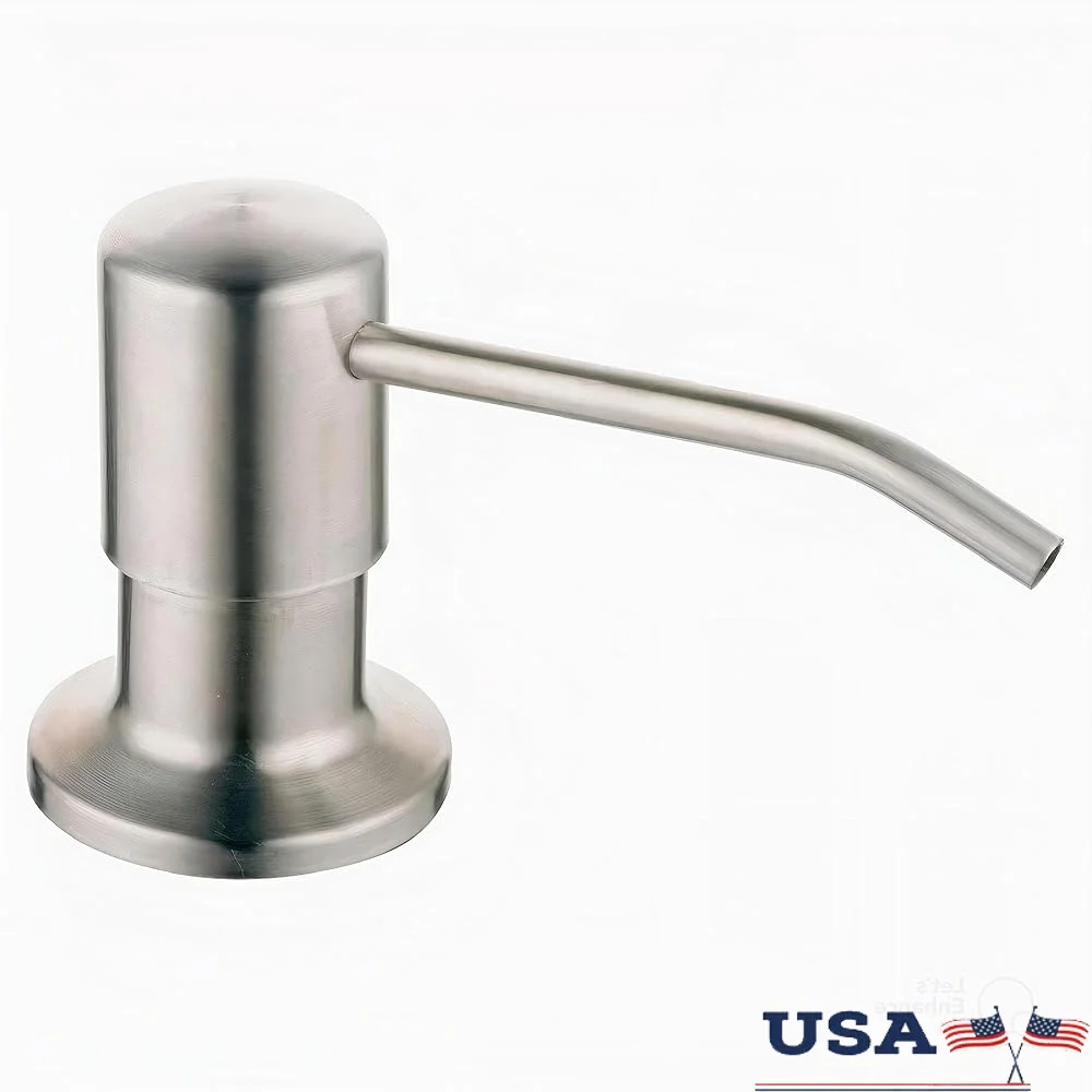 stainless-steel-kitchen-sink-soap-dispenser-pump-set-large-capacity-hygienic-easy-install-multipurpose-durable-brushed-nickel