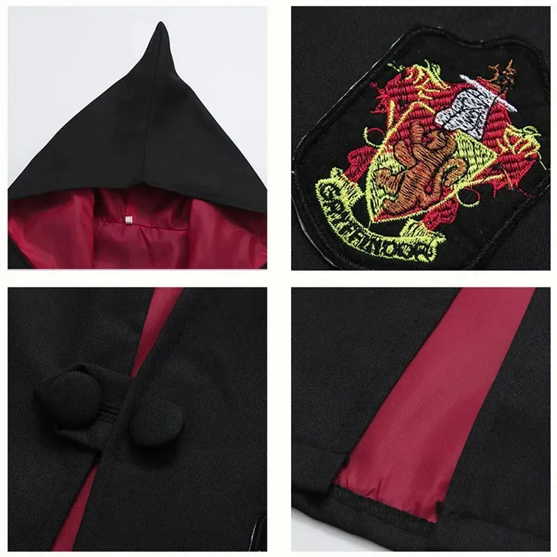 2025 신상 망토 키즈 코스프레 헤르미온느 그리핀도르 마법 로브 넥타이 지팡이 할로윈 의상 (성인용) ❤ ❤   $zz