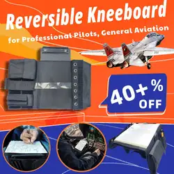 Aviation Pilots Chart Knee Board Black Classic Clipboard & Pen Holder  for Professional General Aviation Civil Pilots Check
