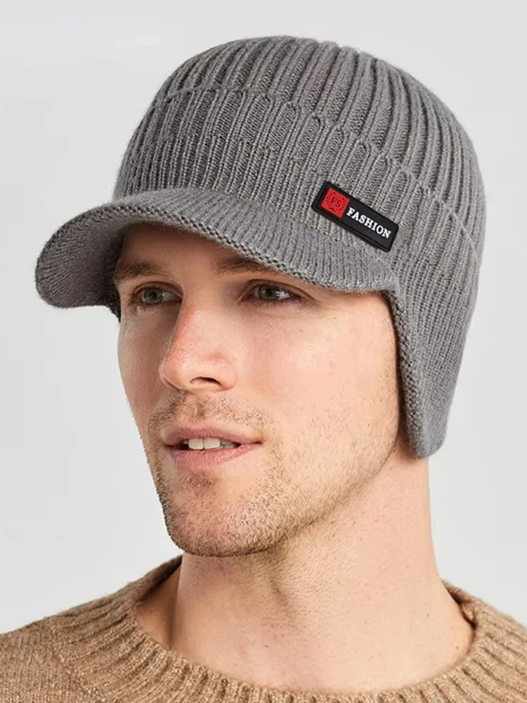 AliExpress MAZIAO New Winter Men Hat Outdoor Ear Protection Warm Thick Bicycle Knitted Cap Scarf Windproof Visors Baseball Cap Male