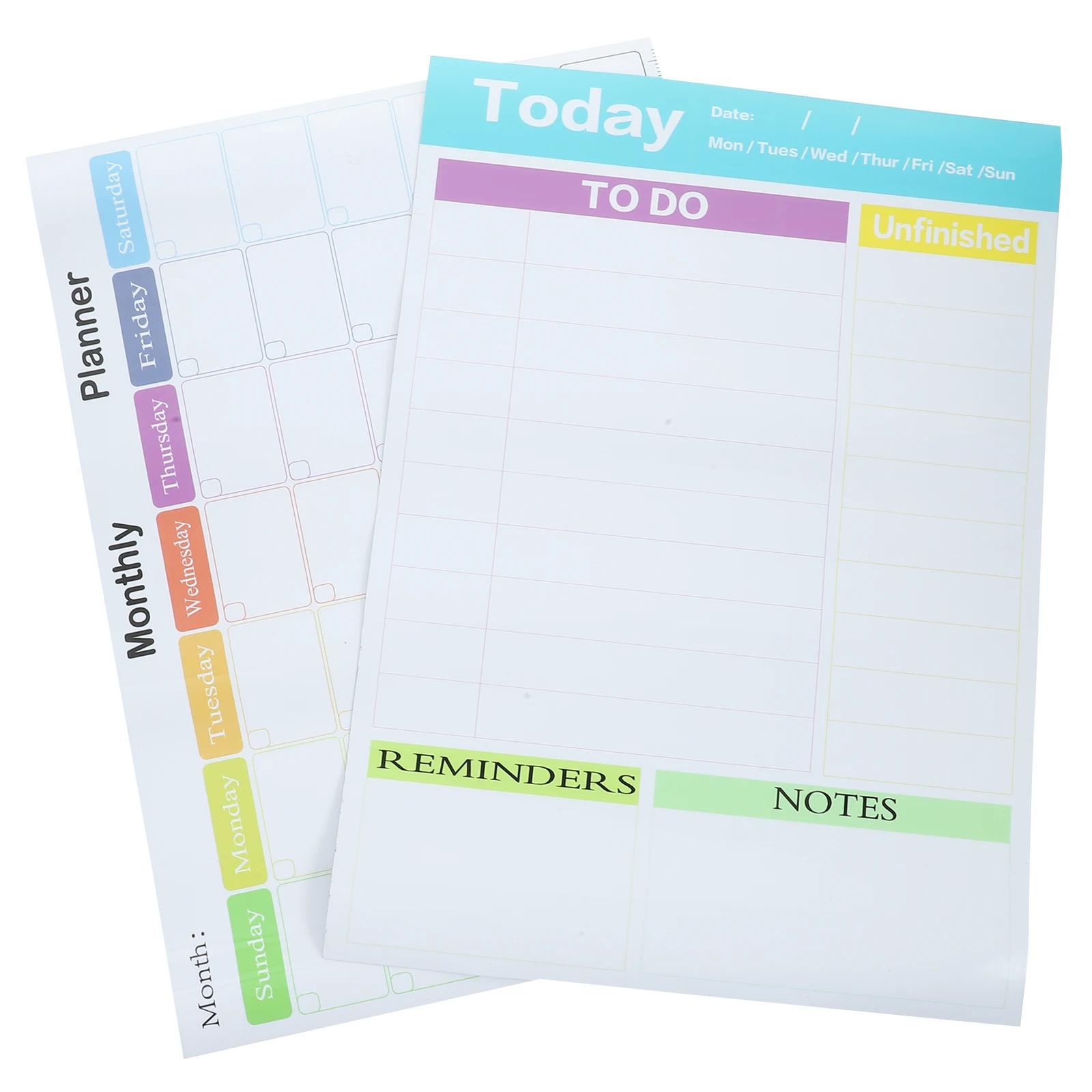 

2 Pcs Magnetic Calendar Stickers Dry Erase Whiteboard Monthly Planner Fridge Board Reliable Material Reusable Wipes Easily
