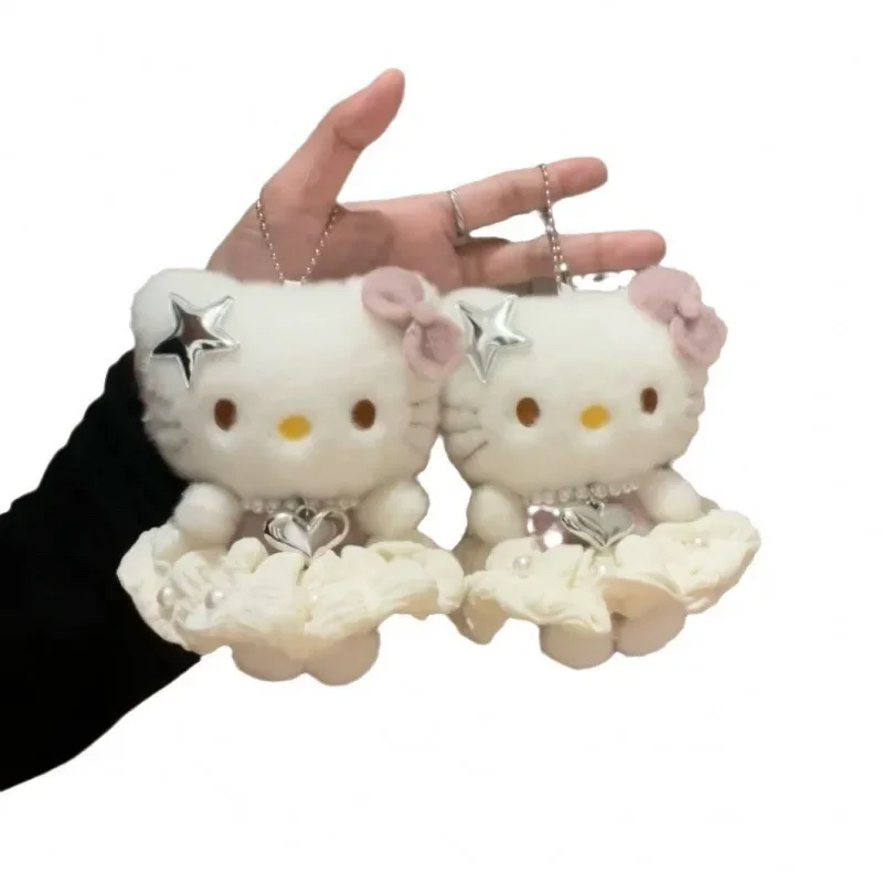 Sanrio Hello Kitty Pluszowa lalka Śliczny KT Cat Pluszaki Moda Dziewczyna i dziecko Plecak Breloczek Zabawki Kawaii Prezenty świąteczne