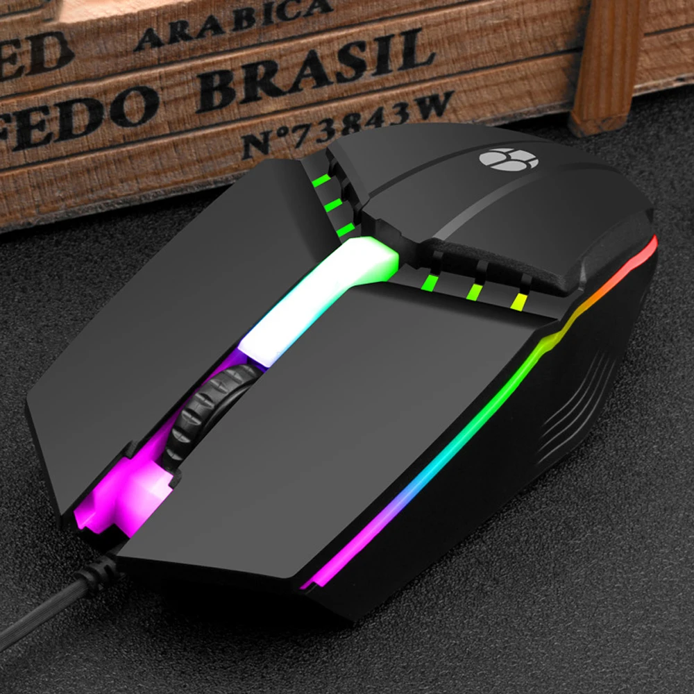 New USB Wired Computer Mouse 1000 DPI Mice Mute Button For Laptop PC Computer Gamer Wired Mouse Gaming Mouse