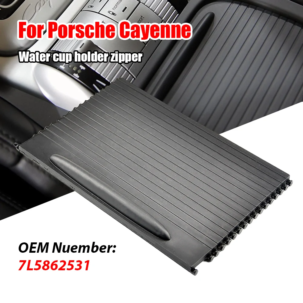 

Front Center Console Cup Holder Roller Blind Cover Fit For Porsche Cayenne 2003 2004 2005 2006 2007 2008 2009 2010 7L5862531