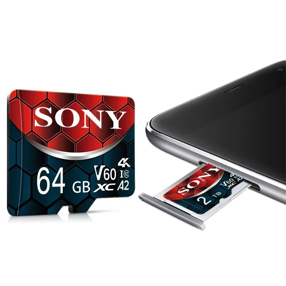 بطاقة سوني مايكرو TF SD 2 تيرا بايت 1 تيرا بايت فئة 10 بطاقة ذاكرة عالية السرعة U3 4K 512GB 128GB 256GB TF بطاقة فلاش للهواتف الذكية كاميرا بدون طيار