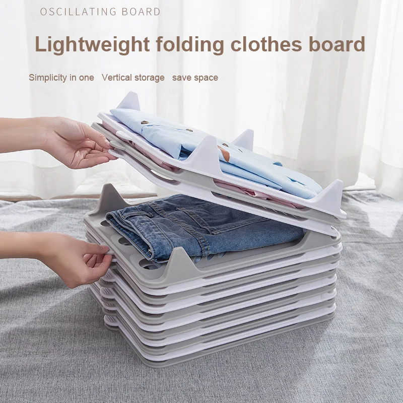 T Shirt Folder Board Wardrobe Cloth Stackable Organizer Easy Tray Folding Plastic Storage Rack Home Storage Tool Divider Holder