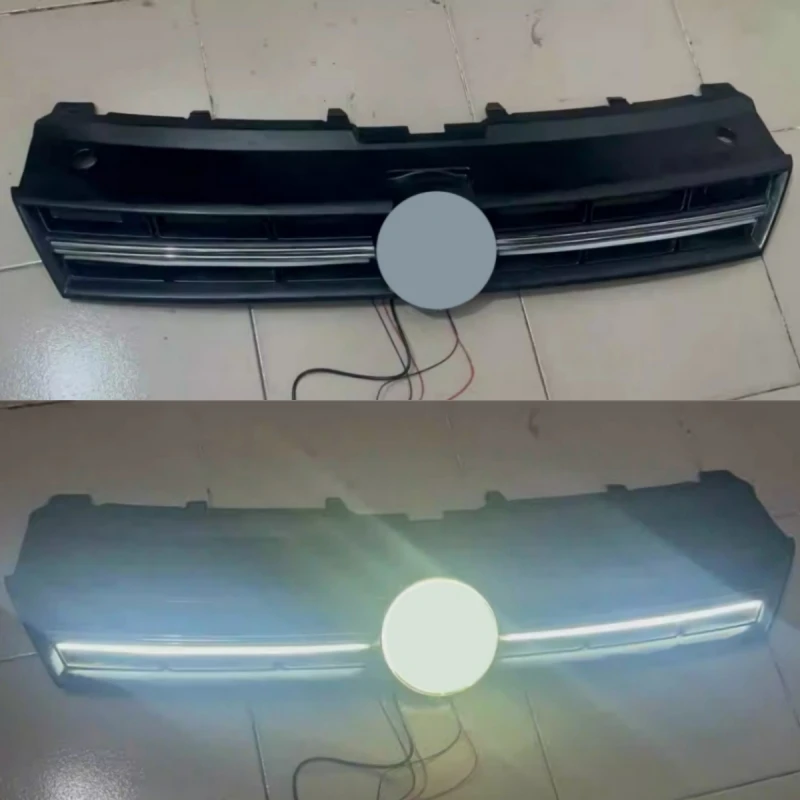 Beleuchteter Kühlergrill für Volkswagen VW POLO 11 12 13 14 15 16 17 18 Modifizierter Neuer Stil Stoßstangengitter Kühlergrill