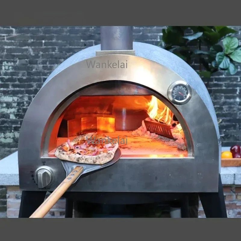 

Outdoor Pizza Oven 800 Mm Diameter Freestanding Multi-Fuel Stainless Steel for Garden Cooking BBQ Restaurant