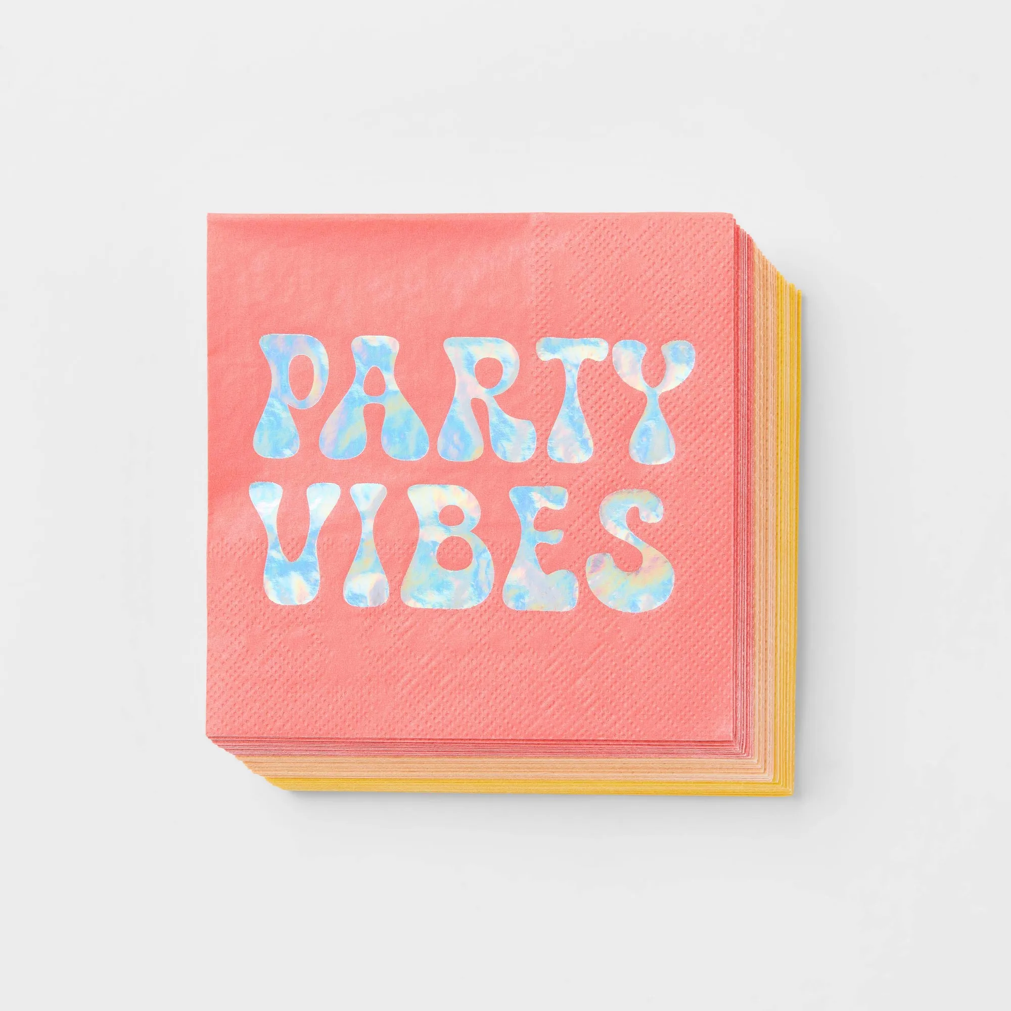 30ct Retro Foil Beverage Napkins Assorted Color Disposable Cocktail Paper Napkins For Party Table Decor