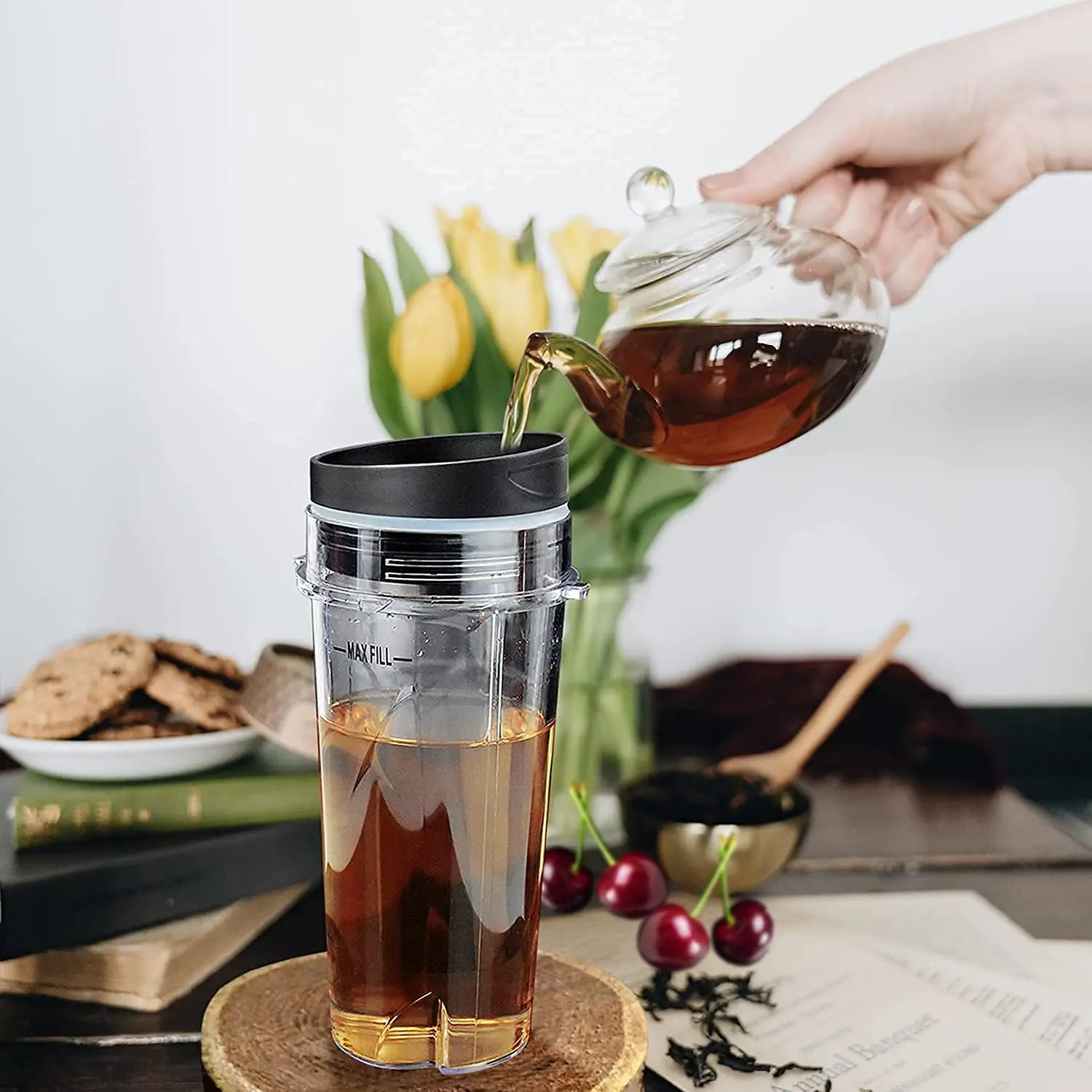 Blender Cup with Lid Blender Cup with Lid for Nutri Ninja Single Serve Replacement