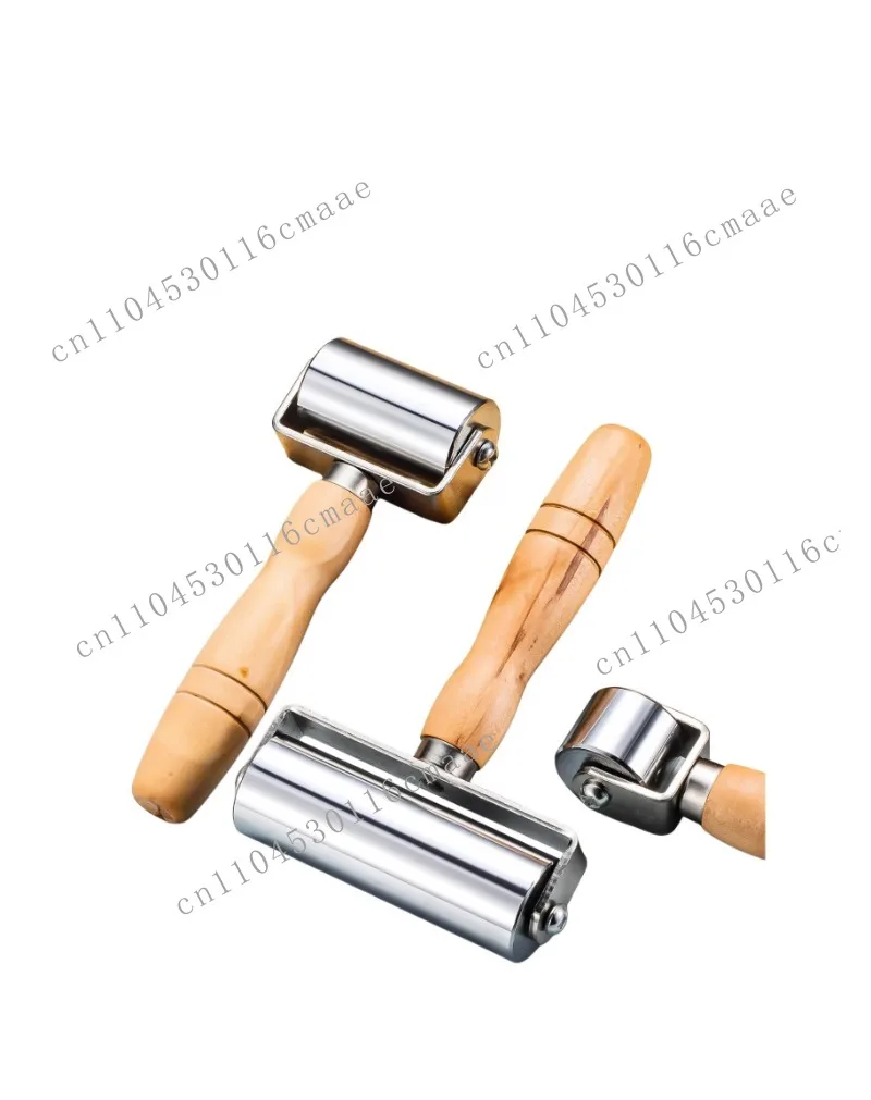 Stainless steel double bearing rollers for waterproof membrane construction and leather blank holder rollers