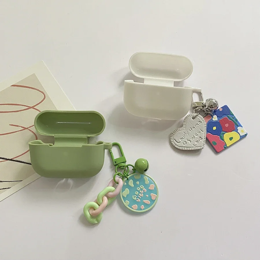 Fundas Cho AirPods Pro Ốp Lưng Hoa Hàn Quốc Dễ Thương Đào Mặt Dây Chuyền Chìa Tai Nghe Ốp Lưng Không Pod Pro Ốp Tai Nghe Chụp Tai Bao Airpod3