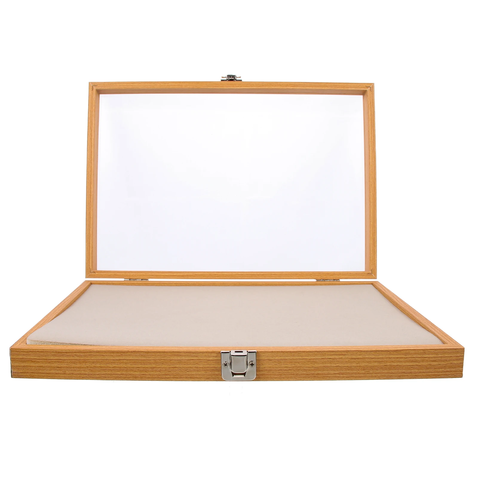 

Brooch Storage Box Pin Display Case Jewelry Container Wood PU Lid Medal Holder Lapel Pin Badge Display Case