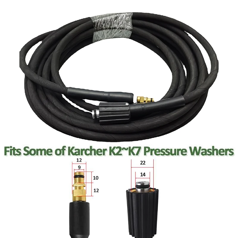 40MPa 6000psi Car Washing Machine Hose Pipe Cord High Pressure Cleaner Explosion-proof Steel Wire Hose Water Hose For Karcher