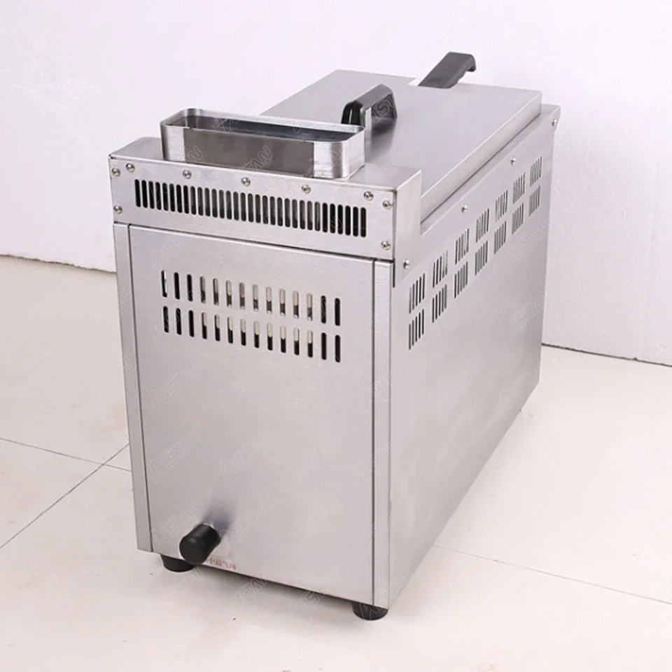 

Electric Deep Fryer With 8L Frying Basket, Stainless Steel Commercial Countertop Single Tank Oil Fryers With Temperature Control