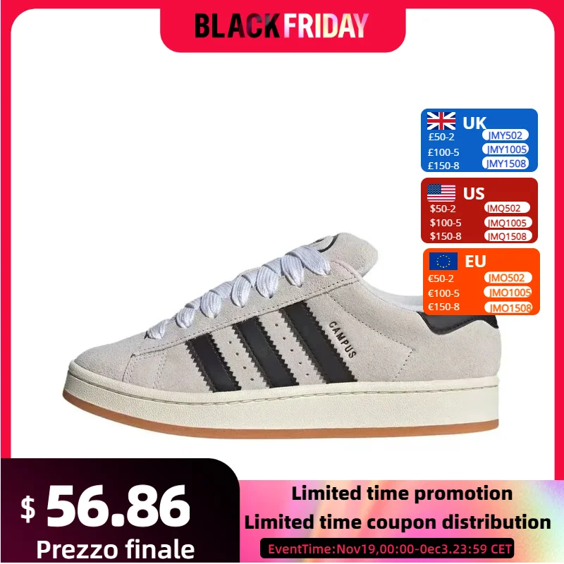 Adidas Originals Campus 00S Men's and Women's Simple and Fashionable Low Top Sports Skateboard Shoes  Anti-Slippery