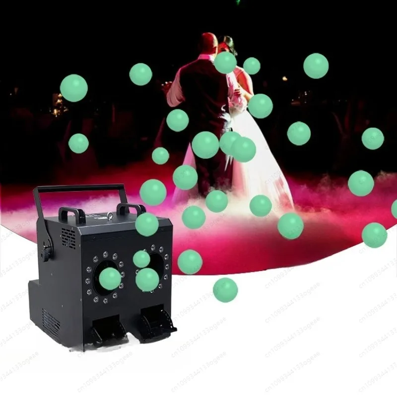 900W 24LED Smoke Bubble Machine DMX Remote Control Professional Stage Effect Bubble Machine with 2 Bubble Roller Eyes