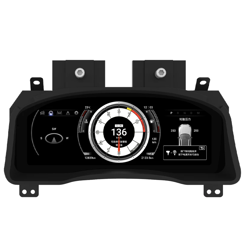 

12.3 Inch Car Speedometer Panel Cluster Modification Kit Dashboard Linux System Car Digital Display For Toyota Prado 2004-2009
