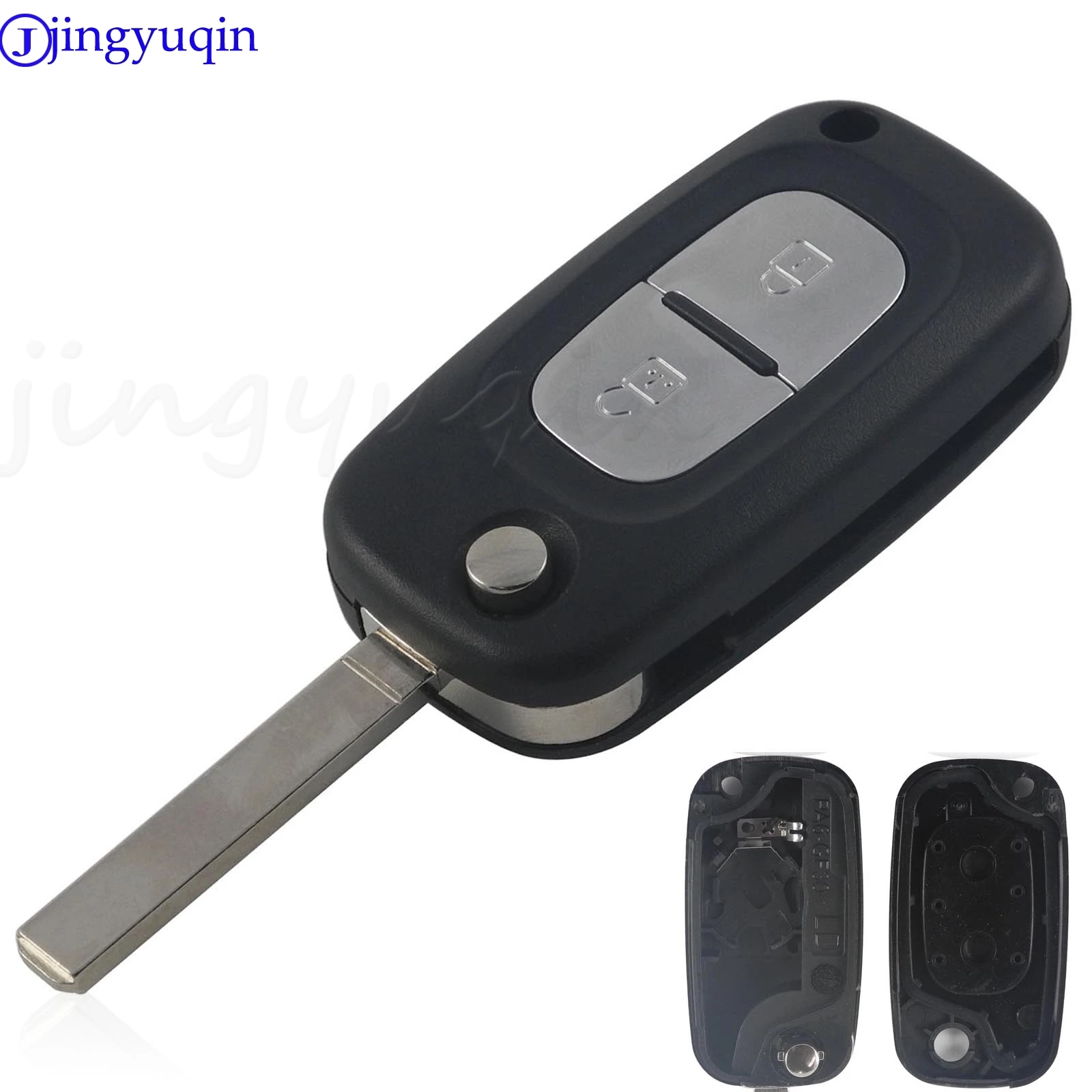 

10X 2 Buttons Car Remote Key Case Cover Flip Fob Folding Uncut Blade Shell for Renault Fluence Clio /Megane /Kangoo Modus