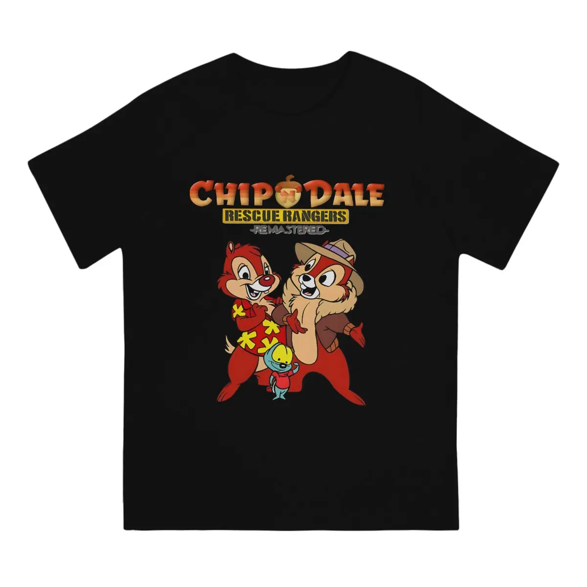 Chip N Dale Man's TShirt Disney  Rescue Rangers Crewneck Tops 100% Cotton T Shirt Funny Top Quality Gift Idea