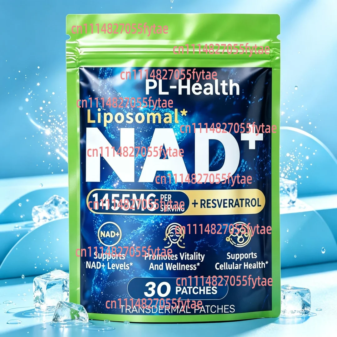 30 Patches Liposomal NAD Transdermal Patches with Resveratrol, CoQ10, PQQ for Anti-Aging, Mental Focus & Cellular Energy