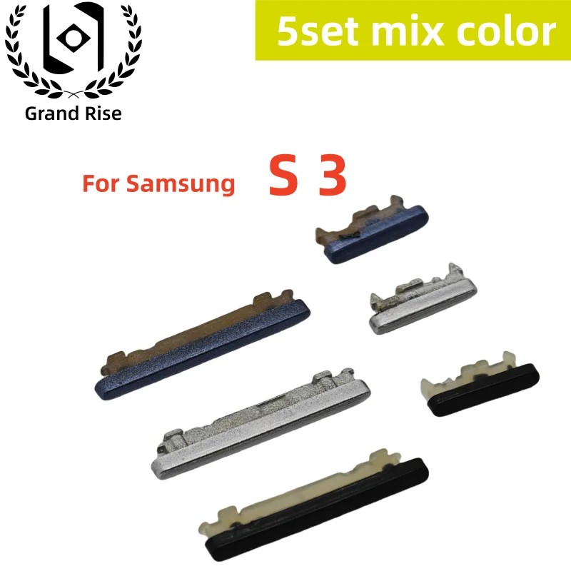 5 Set Side Volume Button + Power On/Off Button Key for Samsung Galaxy S3 S5 S6 S7 Edge G925 G920 G930 G935