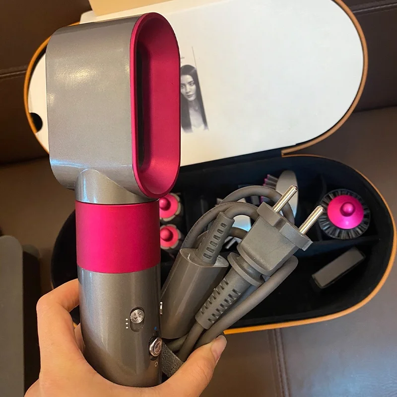 8 in 1 Rose Red Air Wrap Multi-function Hair Curler Dryer Automatic Curling Iron Rough Normal Hair Curling Iron Air Wrap Styler