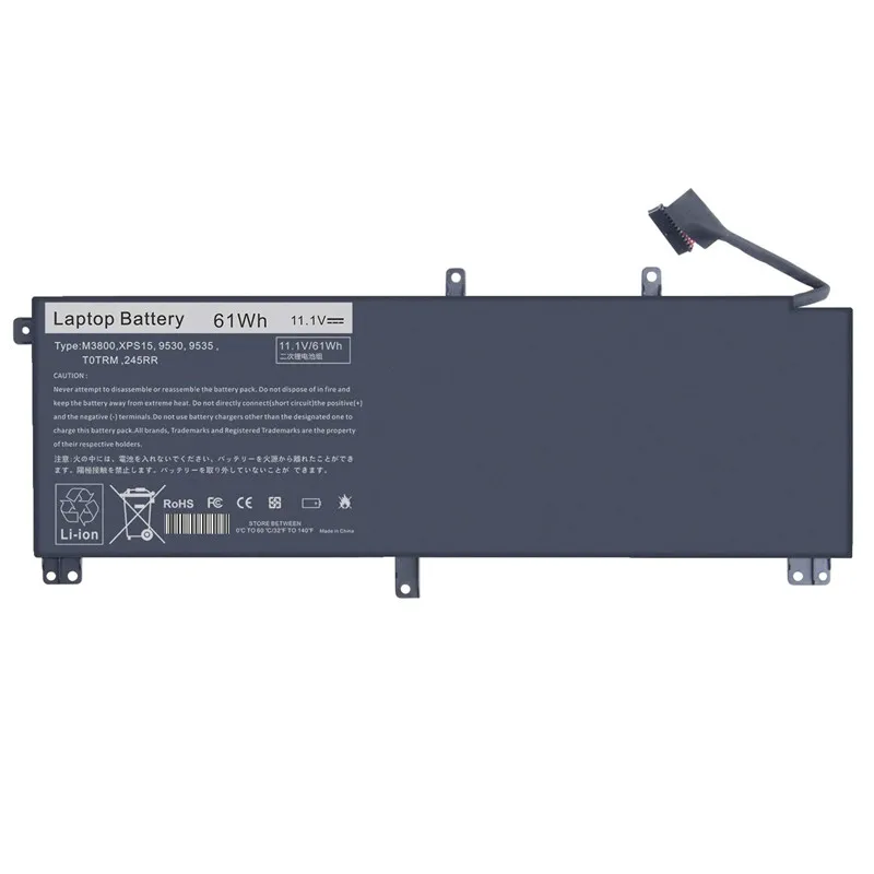 New Lithium-ion Laptop Battery T0TRM TOTRM For Dell XPS 15 9530 Precision M3800 Notebook 11.1V 61Wh 6 Cell H76MV 7D1WJ 245RR