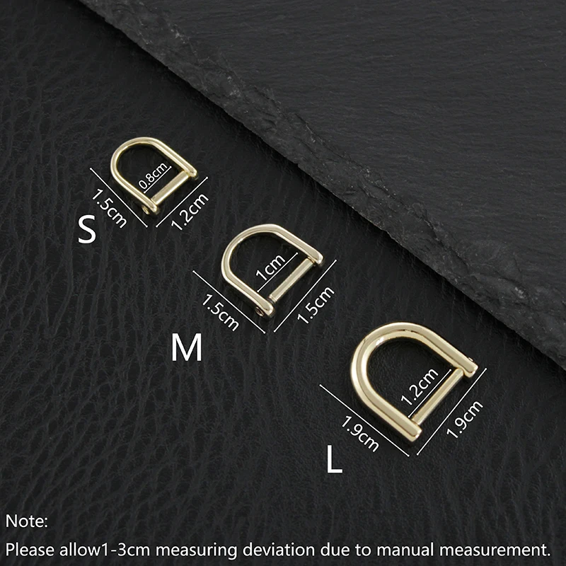 TINBERON D Ring Buckle for Bag Accessories Metal Detachable Open Screw D Ring Hook Luggage Hardware Accessories DIY Metal Buckle