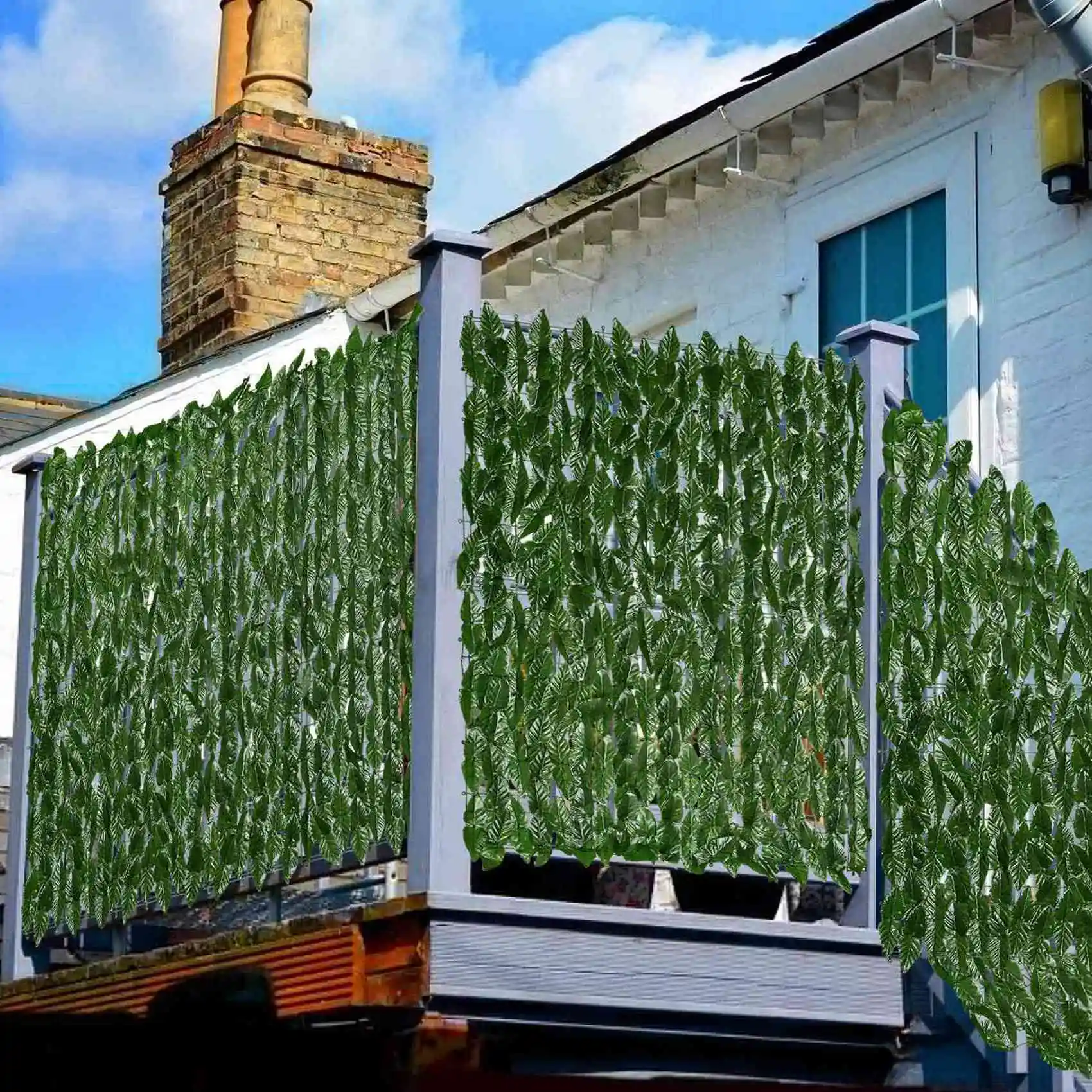 KYCOR-2X Artificial Ivy Privacy Fence Screen 0.5X3M Artificial Hedges Fence And Ivy Vine Leaf Decoration For Outdoor Garden