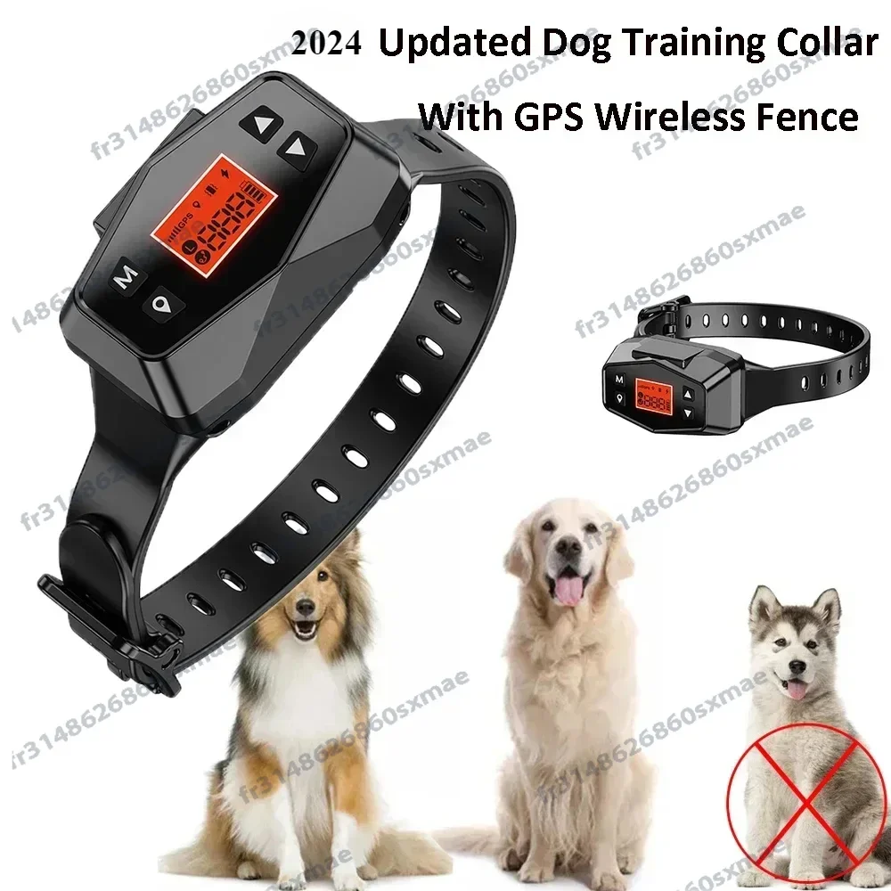 Dog outdoor wireless electronic intelligent GPS positioning pet electronic fence anti loss and electric shock training collar