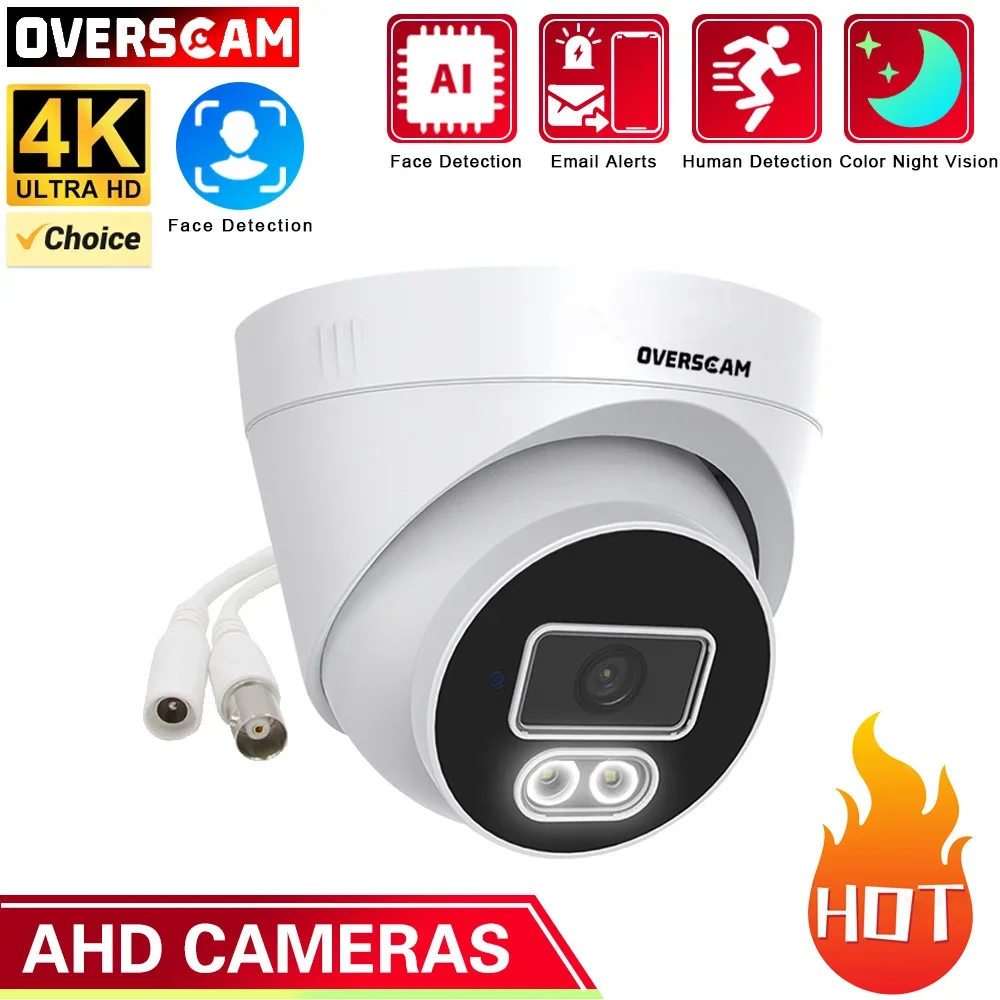 

4K 8MP AHD Camera Dome Color Night Vision Face Detection CCTV Security Surveillance 5MP Indoor Analog HD Mini Video Home Camera