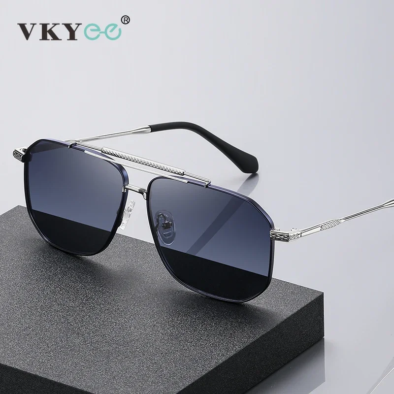 

VICKY New in Square Polarised Sunglasses for Men UV400 Double Beam Square Can Be Customised Myopia Prescription Sunglasses 8538