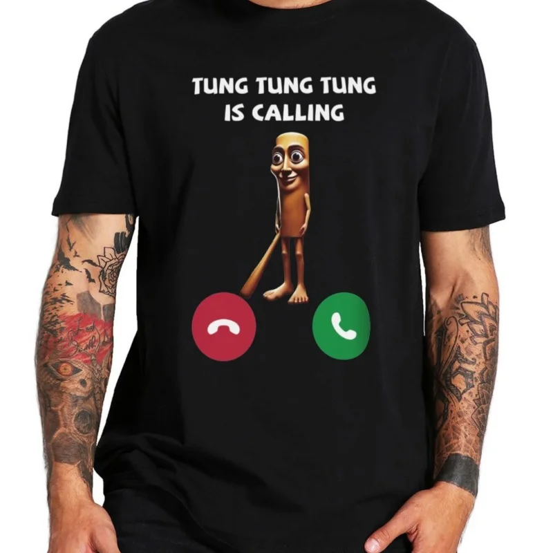 Camiseta Tung Tung Sahur divertida camiseta italiana Brainrot animales Meme Y2k camiseta 100% algodón verano suave camis