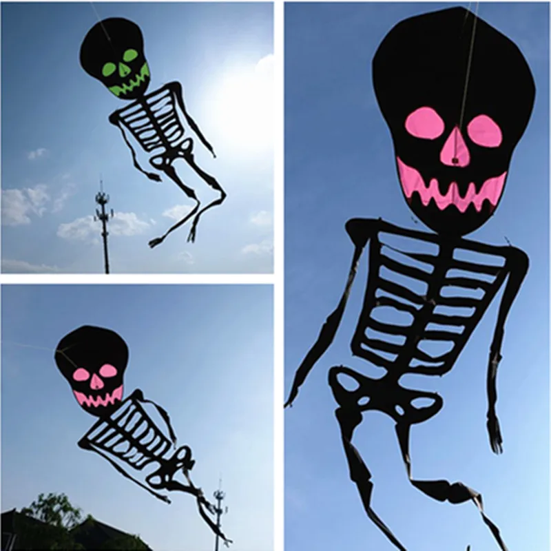 Free shipping skull kites flying 3d kites for adults toy sports kite line flies kites for professional kitesurf windrad octopus