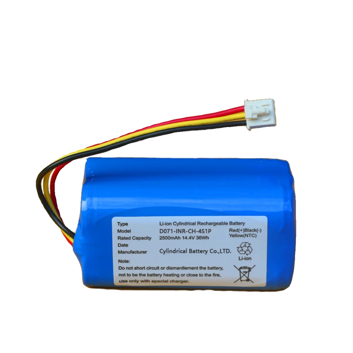 high quality D071-INR-CH-4S1P 2500mAh 14.4V 36Wh COHN Cylindrical Battery