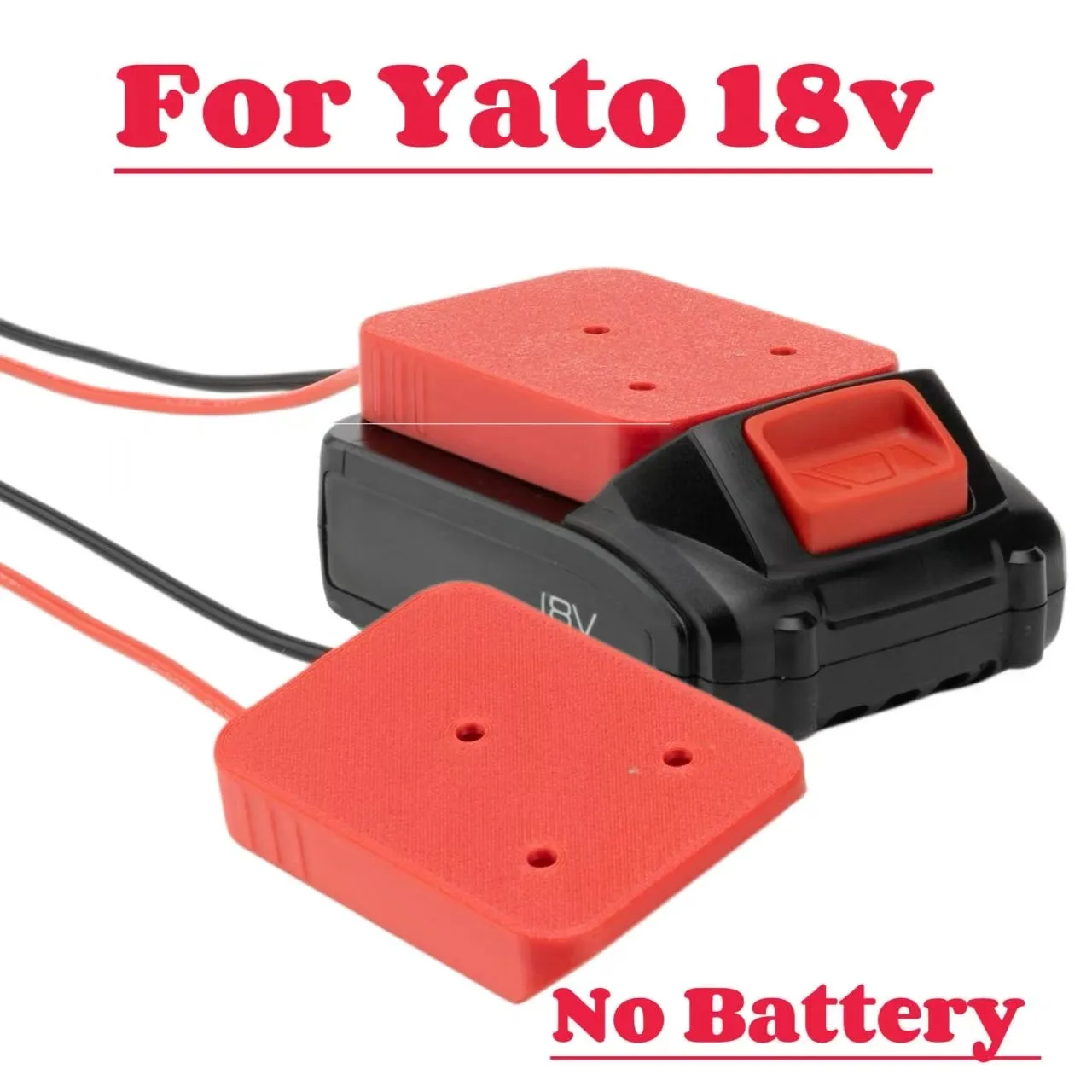 Batteries Converter Adapter For YATO 18V Lithium Power Connector To Dock Power 2 Wirings Output DIY Plate 14WA