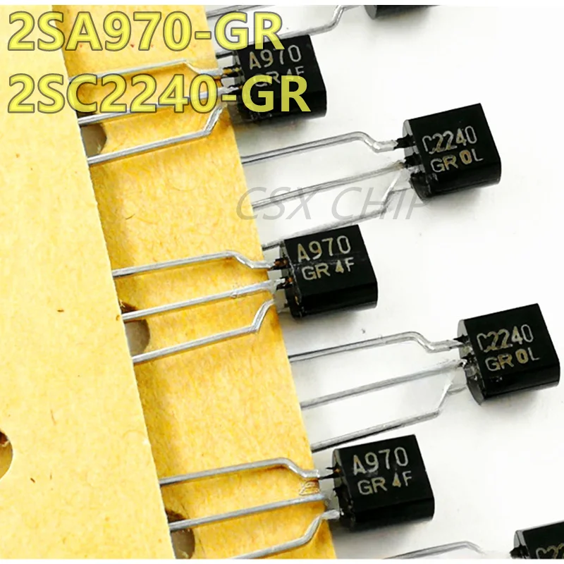 100% جديد مستورد أصلي 2SA970-GR 2SC2240-GR 2SA970-BL 2SC2240-BL 2SA970 2SC2240 A970 C2240 TO-92 الصمام الثلاثي الصوتي